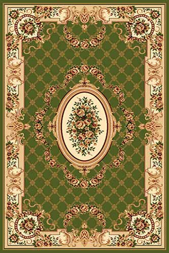 Ковёр OLIMPOS 13 Зеленый Коллекция российских ковров «Олимпос» - это разнообразный дизайн и формы.  Высота ворса 11 мм. Количество ворсовых точек на кв.м.: 281600. Состав Хитсэт 100%. Вес м2: 2200 г.  Цена за м2: