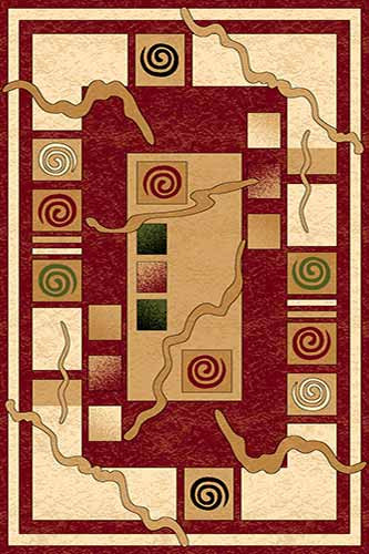 Ковёр OLIMPOS 15 Красный Коллекция российских ковров «Олимпос» - это разнообразный дизайн и формы.  Высота ворса 11 мм. Количество ворсовых точек на кв.м.: 281600. Состав Хитсэт 100%. Вес м2: 2200 г.  Цена за м2: