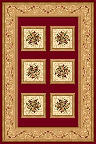 Ковёр OLIMPOS 5 Красный Коллекция российских ковров «Олимпос» - это разнообразный дизайн и формы.  Высота ворса 11 мм. Количество ворсовых точек на кв.м.: 281600. Состав Хитсэт 100%. Вес м2: 2200 г.  Цена за м2:
