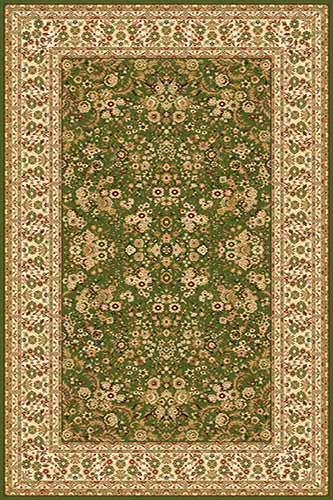Ковёр IZMIR 12 Зеленый Классический ковёр  в восточном стиле, наиболее популярный дизайн на сегодняшний день. Ковер Российский Измир.Высота ворса 12 мм.Состав Хитсэт 100%.Вес м2: 2500 г. Цена за м2: