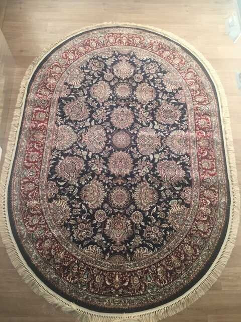 Турецкий ковер BROOKLYN-08613T-BLUE-BLUE-OVAL Восточные ковры BROOKLYNЦена указана за квадратный метр